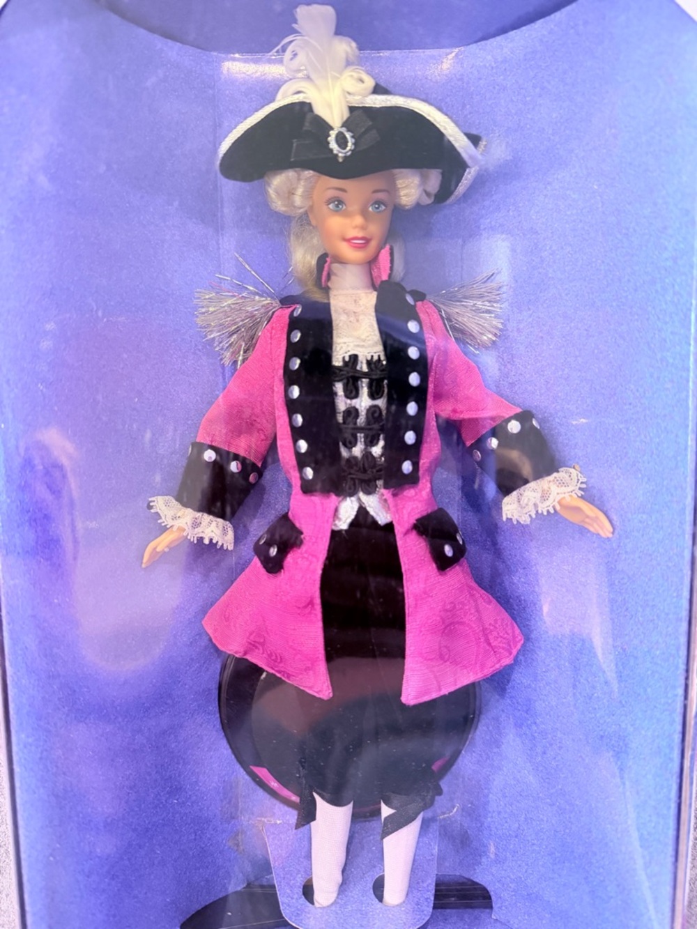 Barbie Pink and Black Pirate Captain Doll with White Accents - Picture 3 of 3